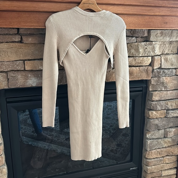 Monrow Ribbed Layered Mini Bodycon Dress - Picture 4 of 6